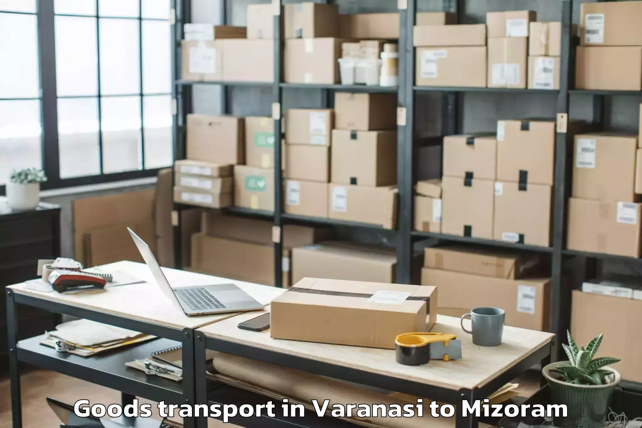 Get Varanasi to Thenzawl Goods Transport